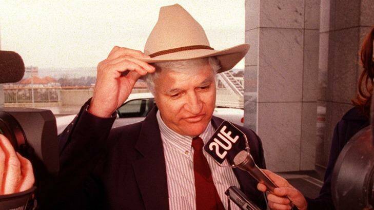 Bob Katter, arriving at Parliament House in 1998, has spent nearly a quarter of a century working in Canberra but said it had become less friendly in and out of the House since the 1980s. Photo: Mike Bowers
