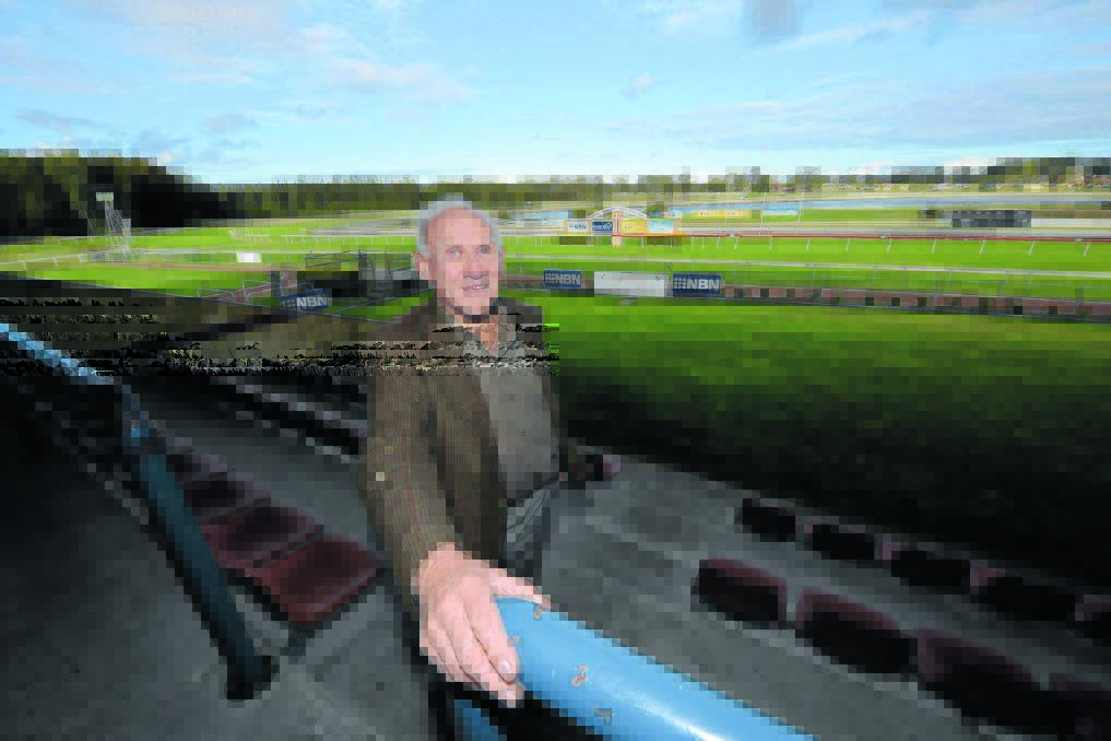Fred Atkins at Taree's Bushland Drive Racecourse. He did the initial land clearing at the track back in 1971.