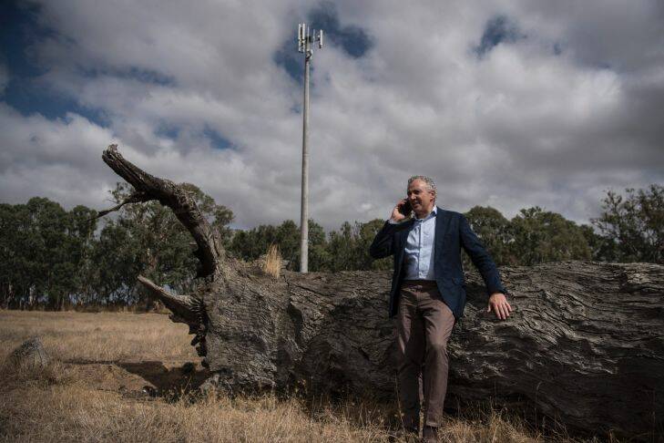 MELBOURNE, AUSTRALIA - MARCH 16:  Telstra CEO Andy Penn is seen in Culla near Edenhope launching the 100th Mobile Base Station, funded under the Mobile Blackspot Program which is part of Telstra's regional mobile network on March 16, 2017 in Melbourne, Australia. (Photo by Josh Robenstone/Fairfax Media) Photo: Josh Robenstone