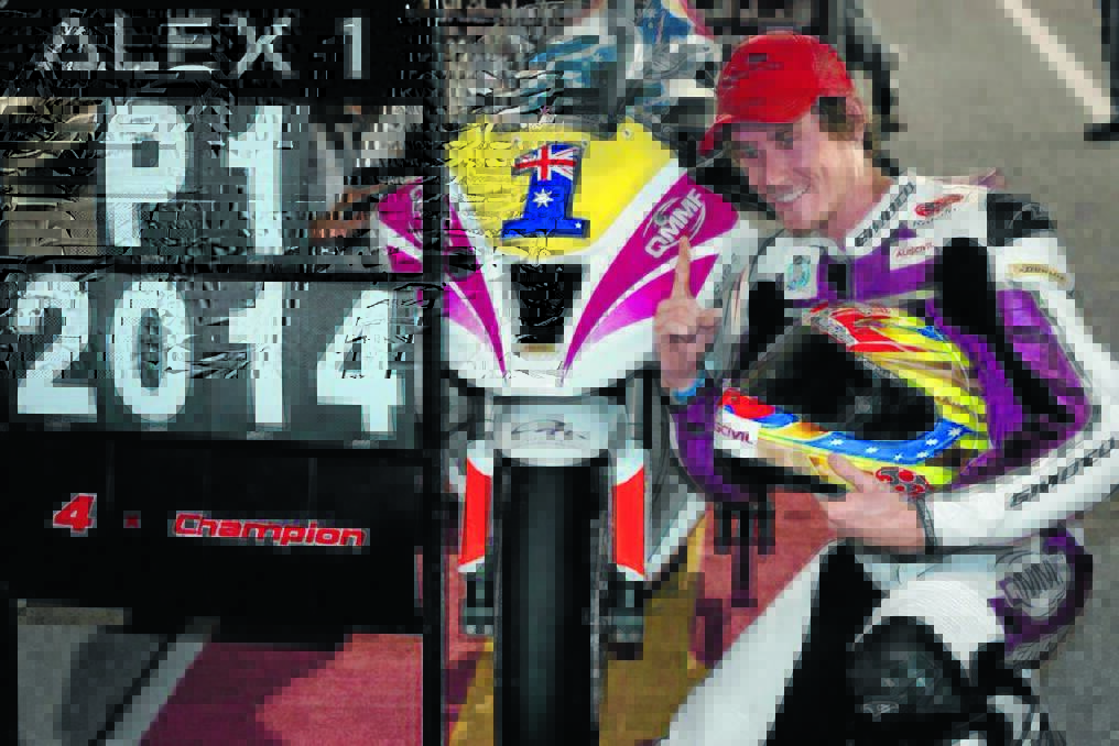 The king of the Qatar track: Four-time champion Taree's Alex Cudlin after his Qatar Superbike championship win. Cudlin will now have a break at home before heading to Europe for the next round of the world endurance championship.