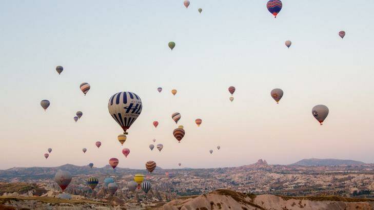 The skies above Cappadocia are filled with hot air balloons. Photo: Amanda Hoh 