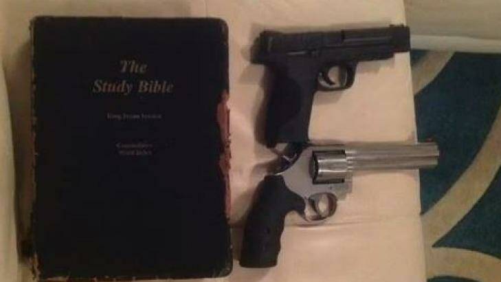 Guns and Bible. Photo: Supplied