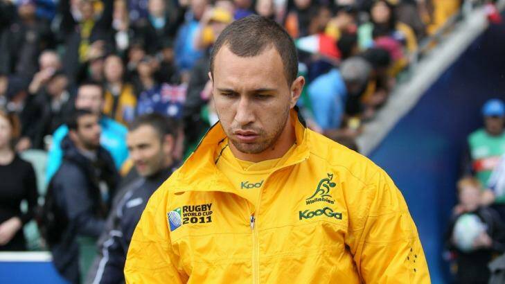 Lessons: Quade Cooper had a torrid time at the 2011 World Cup in New Zealand. Photo: Fiona Goodall