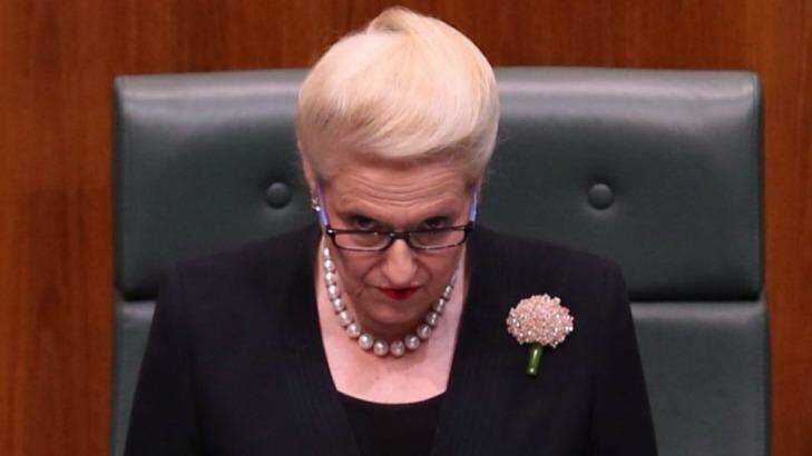 Speaker Bronwyn Bishop has denied speaking to PM Tony Abbott about reconsidering the burqa ban. Photo: Andrew Meares