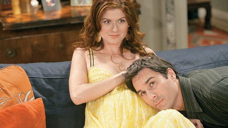 Debra Messing as Grace Adler, and Eric McCormack as Will Truman: together again. Photo: CHRIS HASTON