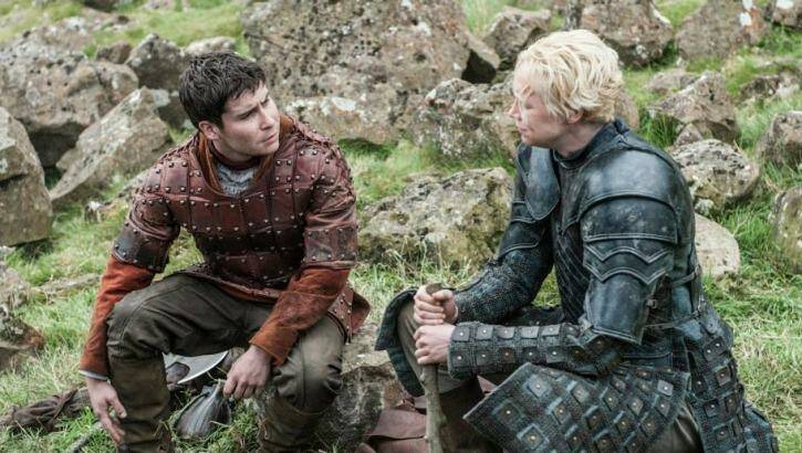 It's Brienne (Gwendoline Christie, right) and Podrick (Daniel Portman) to the rescue.
