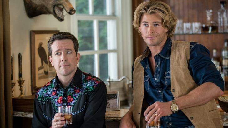 Ed Helms and Chris Hemsworth in <i>Vacation</i>.