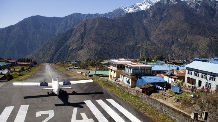Lukla airstrip, the most common entry point into the Khumbu region. Photo: Andrew Bain
