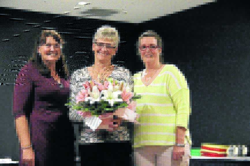 Ruth Smith and Lindy King flank new life member Lorraine Phillips.