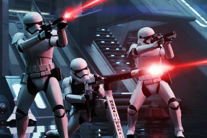 Star Wars: The Force Awakens

First Order Troopers

Ph: David James

???? 2015 Lucasfilm Ltd. & TM. All Right Reserved. Stormtroopers in Star Wars: The Force Awakens. Photo: Disney/Lucasfilm