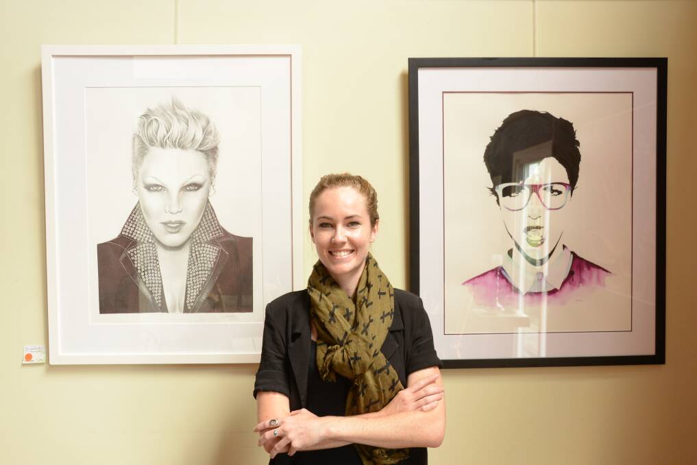Jenna Ryan stands between the different directions of her art: hyperealistic portraits and new bolder, statement pieces.