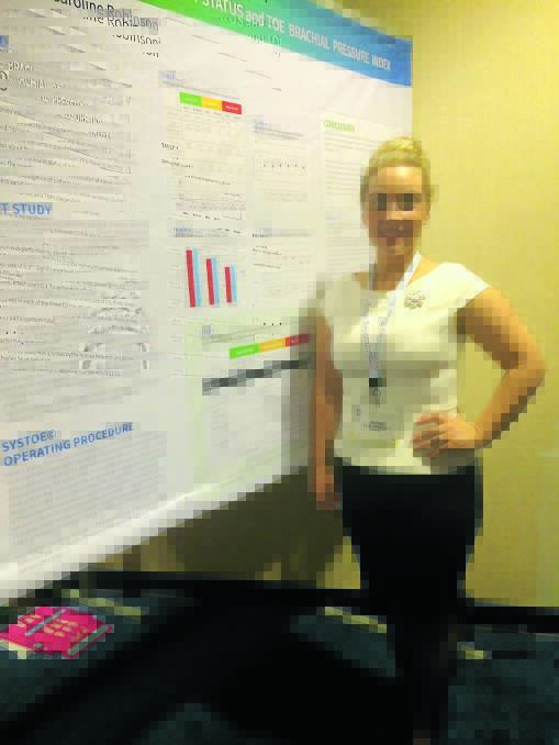 "It was something I never would have dreamed of": Kelsey Cook between presentations at the International Diabetic Limb Salvage Conference at Washington earlier this year.