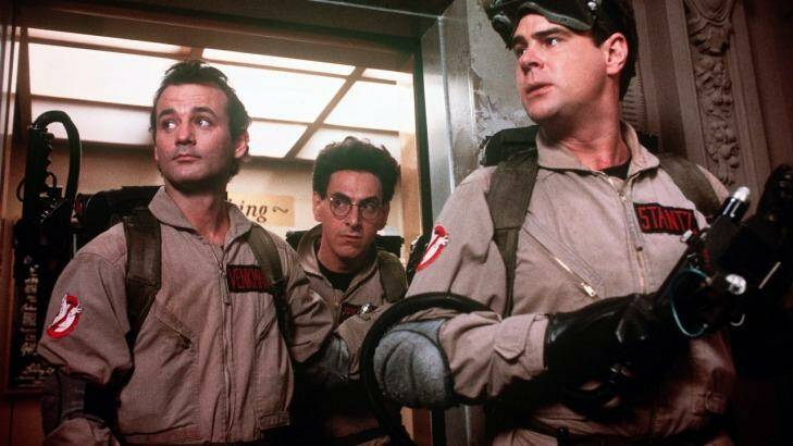Spooky: Bill Murray, Harold Ramis and Dan Ayroyd in the original <i>Ghostbusters</i>. Photo: Supplied
