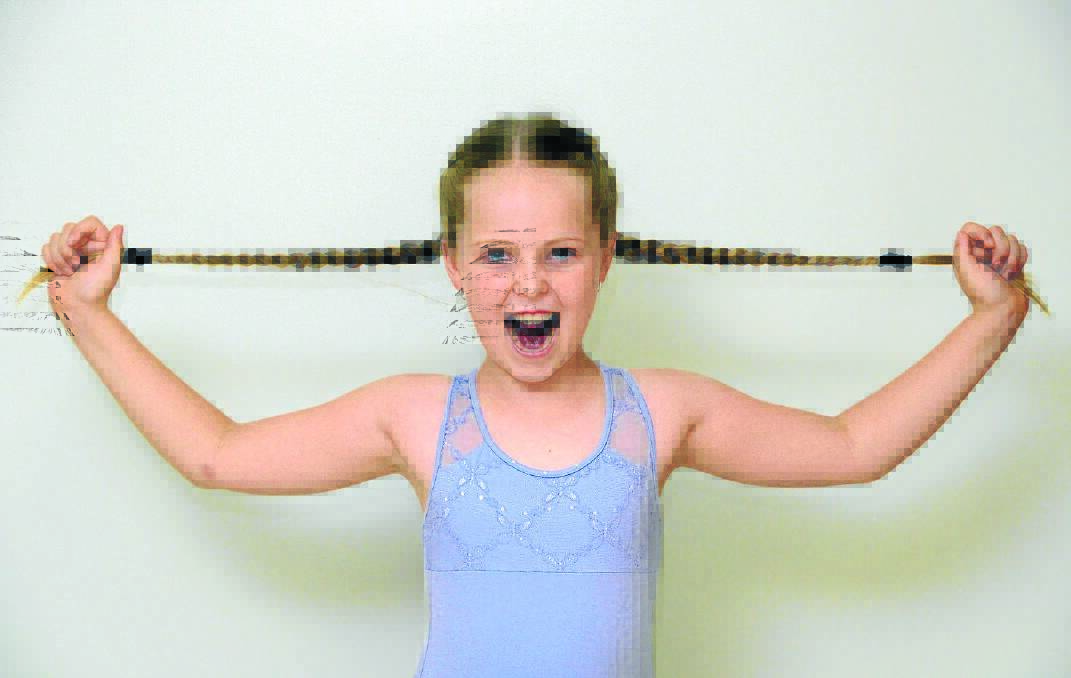 Nine-year-old Hannah Beard has been cast in the mass ensemble for the Hairspray - The Arena Spectacular in Newcastle in July. Scott Calvin photo.