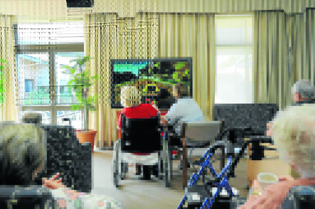 The Xbox Kinect also provides a social activity for the residents.
