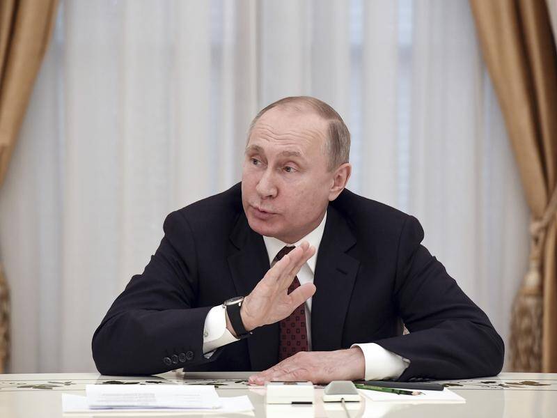 Russian President Vladimir Putin says he doesn't want a new arms race.