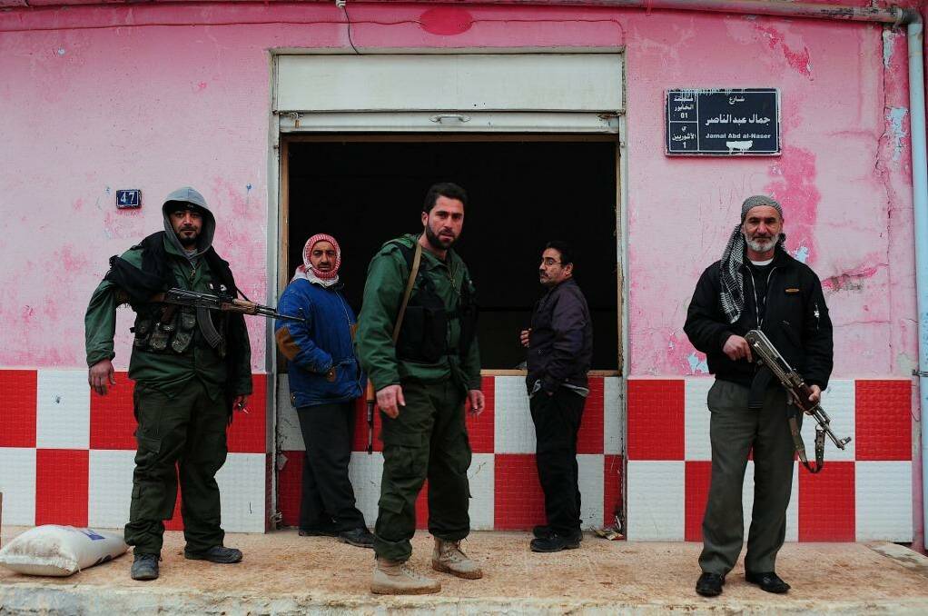 Sutoro Assyrian militiamen in Tel Tamer. Photo: Fadi Yeni Turk