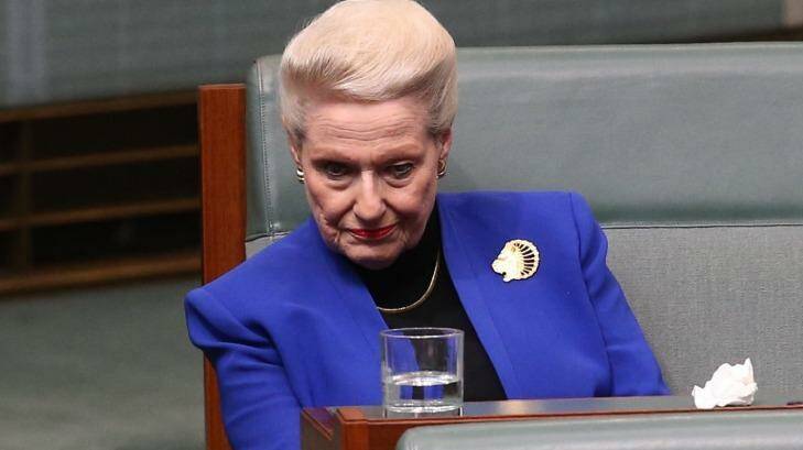 Bronwyn Bishop was forced to resign as Speaker following reaction to a $5000 entitlement claim on a helicopter trip to a Liberal Party fundraiser.  Photo: Andrew Meares