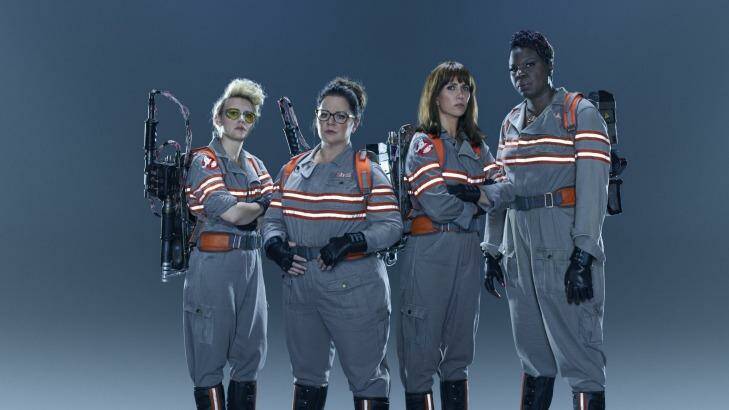 The new <i>Ghostbusters</i>: (from left) Kate McKinnon, Melissa McCarthy, Kristen Wiig and Leslie Jones.
