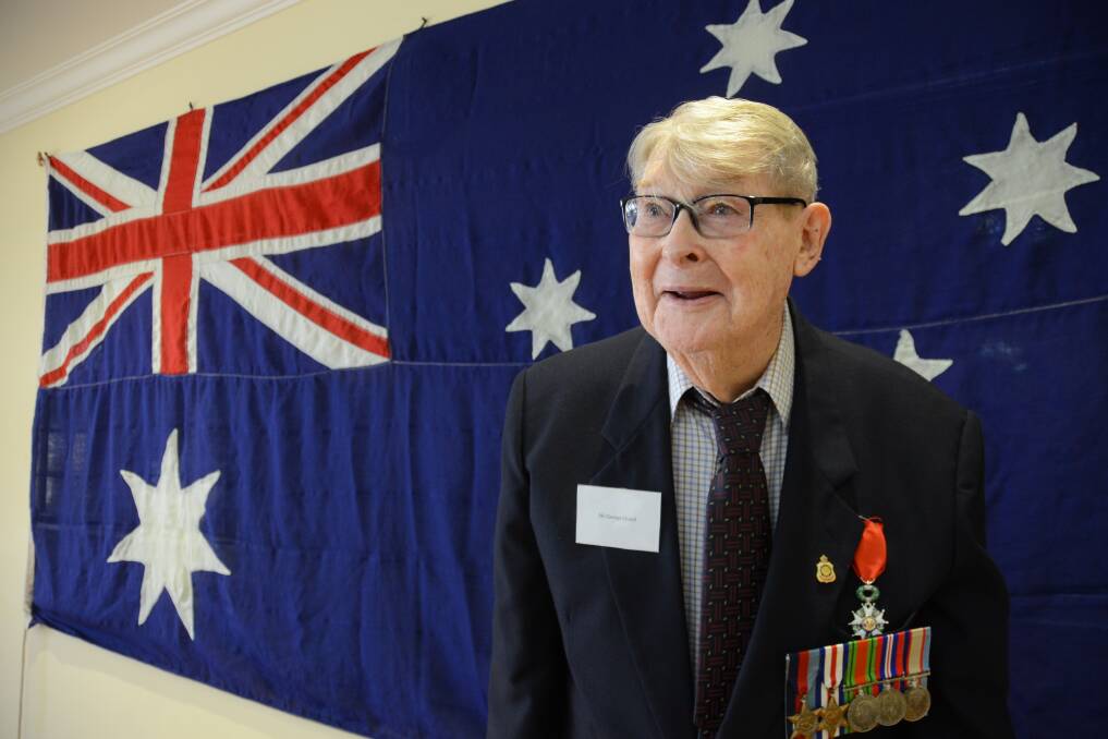 French honour: George Gould has been awarded the French Legion of Honour Medal at a ceremony in Sydney at the French Embassy for services rendered to France during World War II . George is a "great believer in national service" and its ability to teach a disciplined lifestyle.