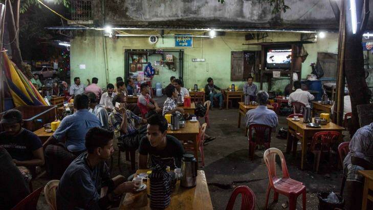 A teashop in Myanmar's Triangle District, where many of the Muslim and Rohingya community live. Photo: Lauren DeCicca