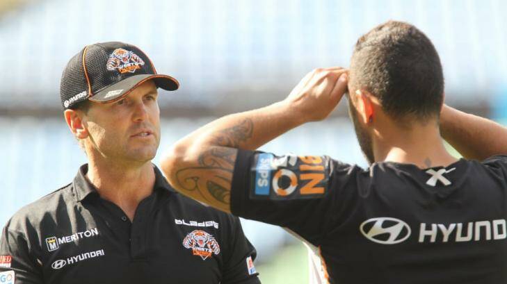 Off contract: Wests Tigers coach Mick Potter. Photo: Brendan Esposito