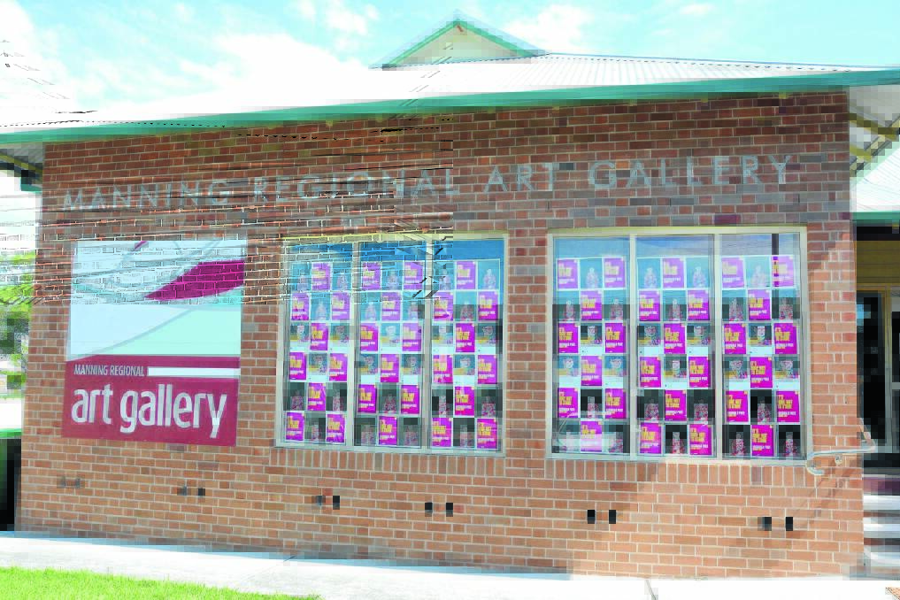 Prime position: Manning Regional Art Gallery's front window, currently promoting the 2015 Archibald Prize exhibition, will showcase the work of local artists as part of the upcoming 24/7 Street View Project Space.