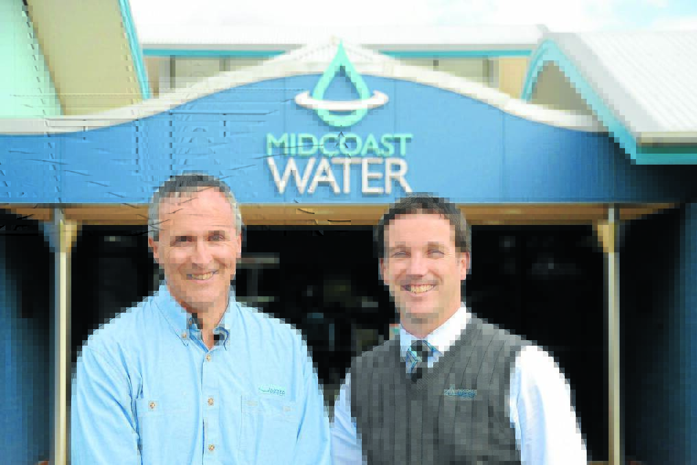 MidCoast Water managers Graeme Watkins and Brendan Guiney address the State water management conference being held at Port Macquarie today.