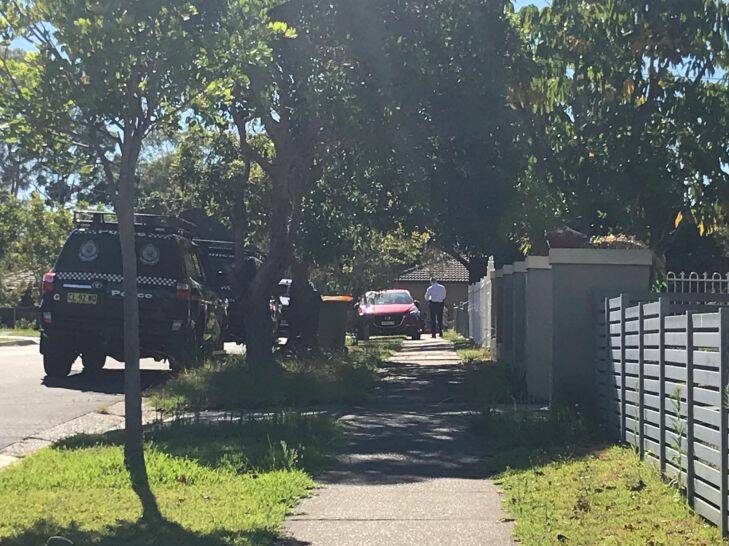 Crime scene tape in Eddy Street, Merrylands in Sydney's west after a fatal shooting overnight. Photo supplied.