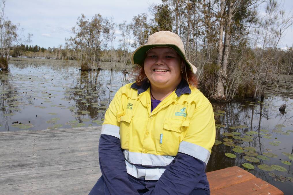 During her time as part of the Green Army Darcy-Rose Harris has learnt about the different bird life and trees at Cattai Wetlands. She would like to her expand her newfound knowledge by doing a course in botany.