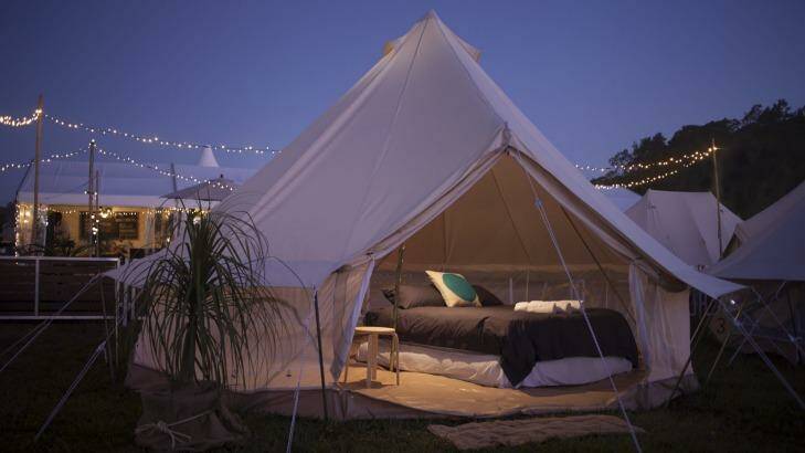 Fairground for grownups: Tents are custom-designed for the Australian environment. Photo: Supplied