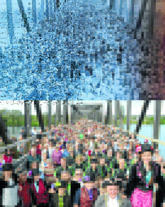 HISTORY RECREATED: Thousands walked the bridge on Sunday May 17 to celebrate the 75th Anniversary of Martin Bridge. This was a recreation of the first community walk across Martin Bridge in 1940, on the same day 75 years ago.