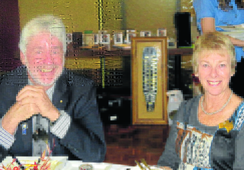 Maurie with wife De at Saturday night's dinner.
