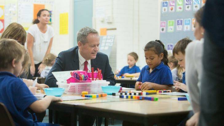 Bill Shorten visit a Melbourne school on Thursday to announce education policy funding.  Photo: James Boddington
