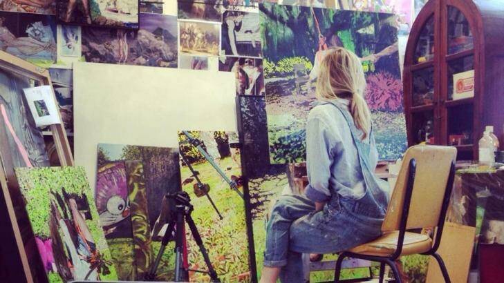 Artist Sophia Hewson in her studio.  Photo: Supplied 