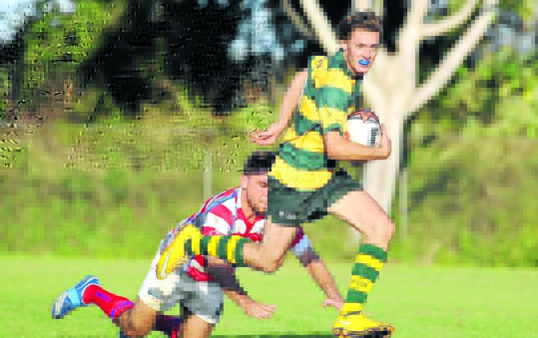 Pacey Forster-Tuncurry winger Jack Nichoson will look to add to his try tally in Saturday's Lower North Coast Rugby Union clash against Old Bar at Tuncurry.