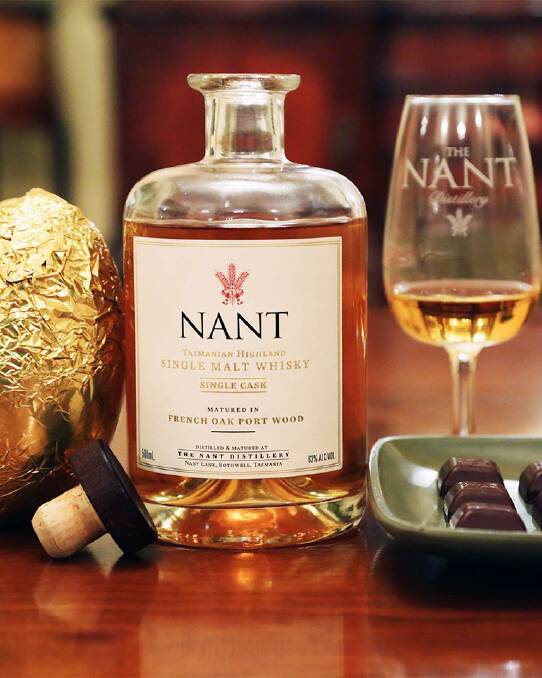 Dark chocolate and whisky are a winning combination according to the folk at Nant's in Tasmania. RRP $165 for a 500ml bottle, including gift box. See www.nant.com.au