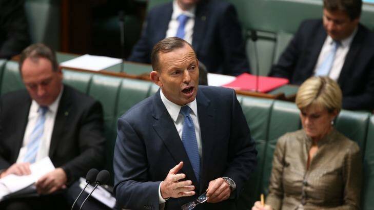Tony Abbott: "There should be no difference in how we treat Australians who join a hostile army and those engaged in terrorism." Photo: Andrew Meares