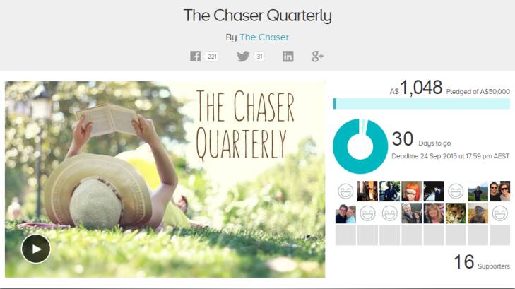 Fundraising campaign kicks off for The Chaser magazine.
