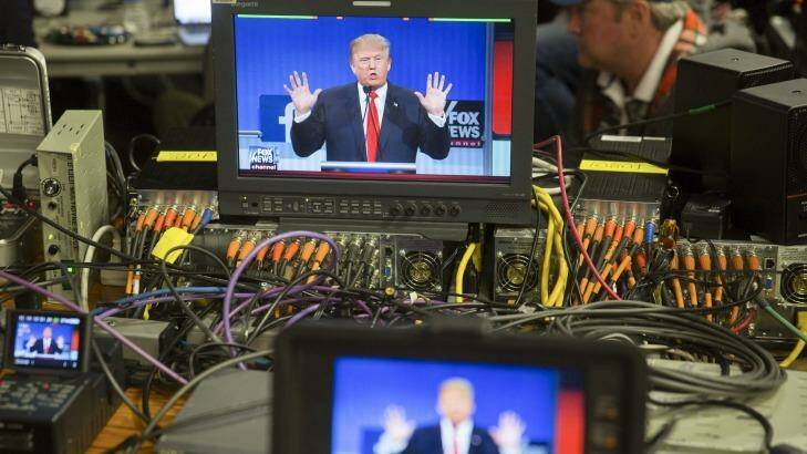 Donald Trump has received an unprecedented amount of media coverage, particularly on cable news networks.  Photo: Andrew Harrer