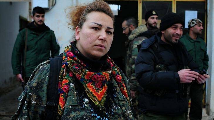 Atur Aisak, an Assyrian from Tel Tamer. Many of the first 90 Christians kidnapped from the village by IS were members of her extended family.  Photo: Fadi Yeni Turk