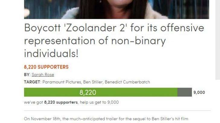 The growing petition slamming the <i>Zoolander</i> sequel. Photo: Care2