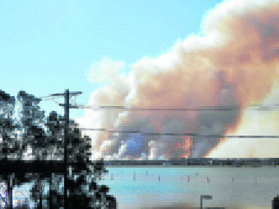 Di Marsden Lofthouse shot the photo from the Manning Point side of the smoke over Harrington on Monday August 8.