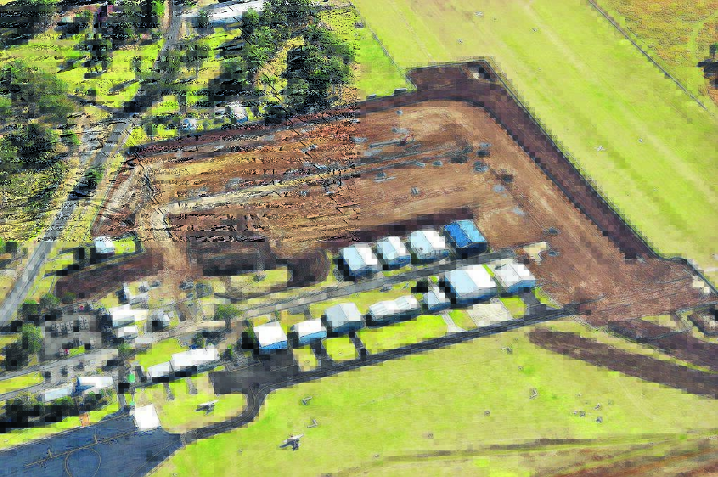 Earthworks at Taree Airport reveal the extent of first stage of the Taree Aviation Business Park. Photo by Alan Small