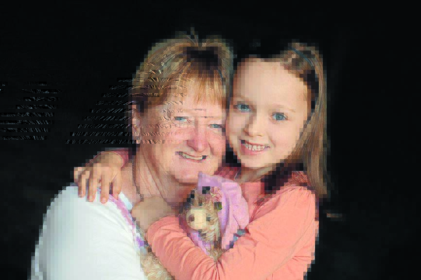 Charli McLane with her nan, Chris McLane. Charli has been credited with saving her mum Danielle's life.