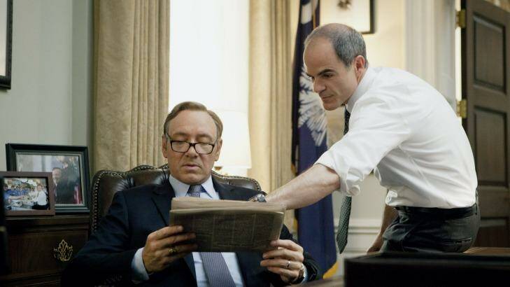 Kevin Spacey in <i>House of Cards</i>.