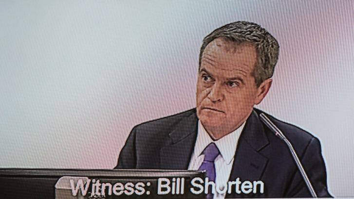 Bill Shorten appears before the trade union royal commission in July. Photo: Dominic Lorrimer