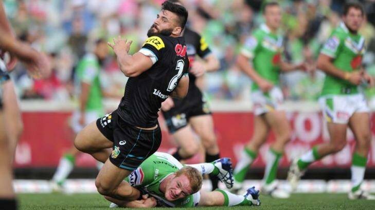 No thanks: Josh Mansour of the Panthers rejected a move to the Raiders. Photo: Melissa Adams