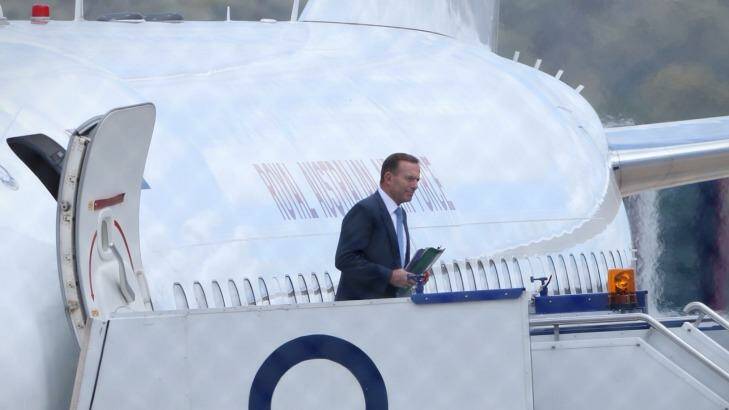 Prime Minister Tony Abbott arrives in Canberra for a cabinet meeting on Tuesday. Photo: Andrew Meares