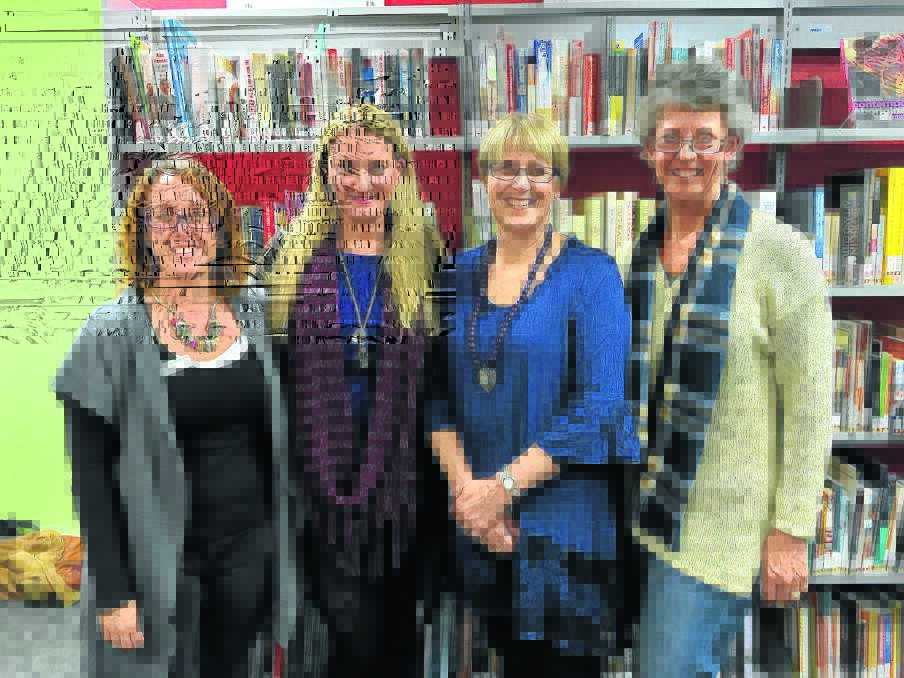 Danielle Old of Taree Library with authors Karen Davis, Tricia Stringer and Jenn McLeod.